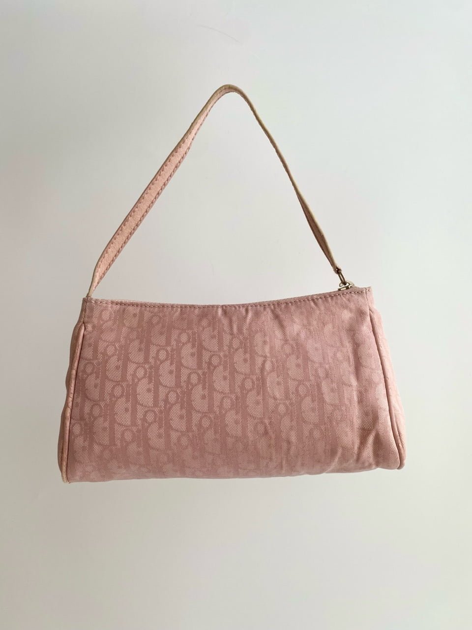 Vintage Christian Dior Soft Pink Oblique Logo Charm Mini Pochette - Hanabe  Studio