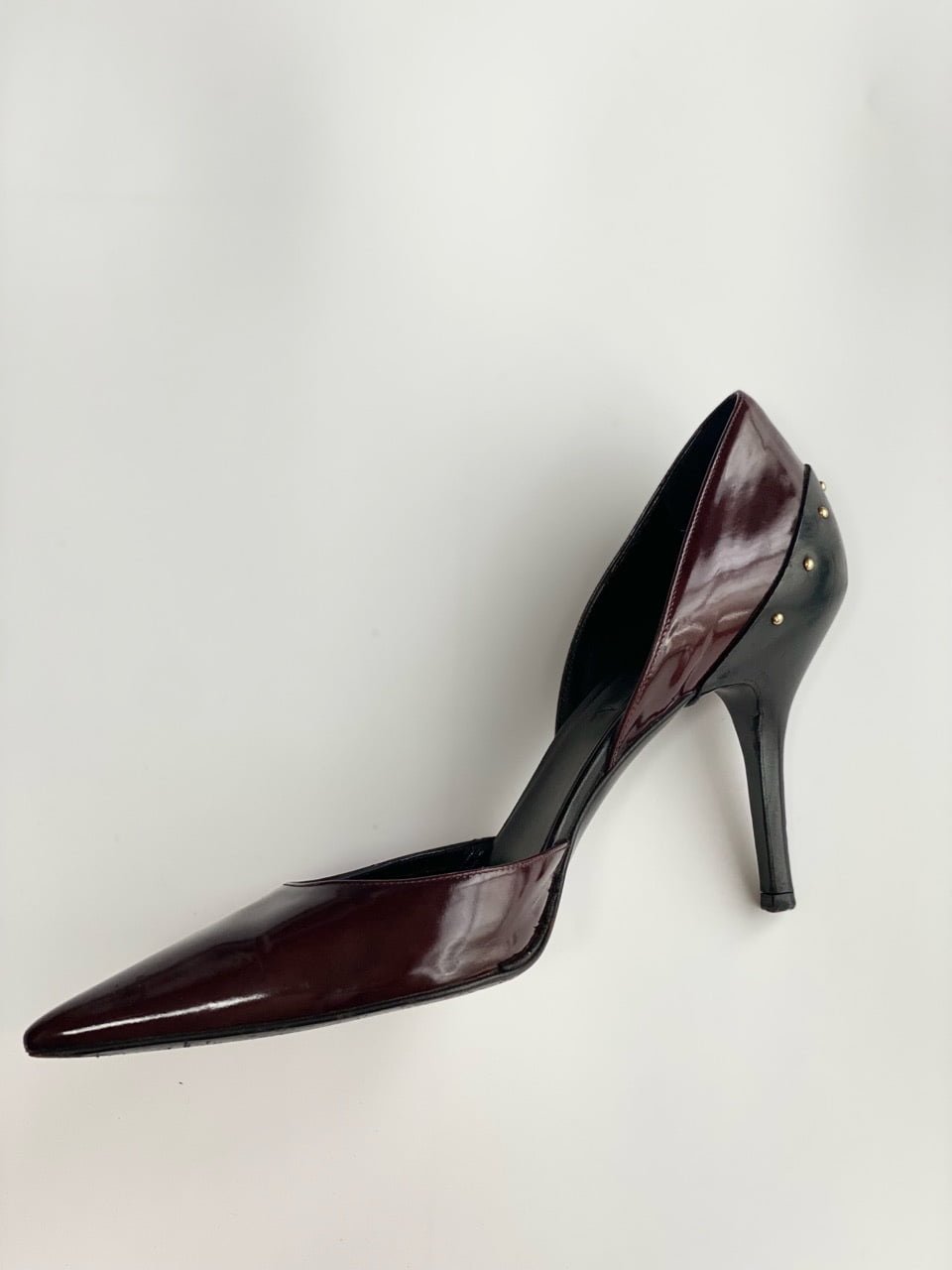 Gucci Burgundy Patent Leather Heel Sandals - Hanabe Studio
